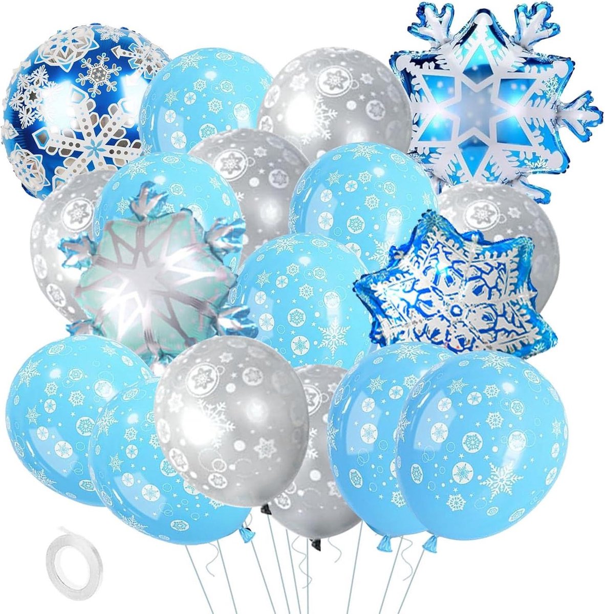 Ronte - Feestelijke Frozen Thema Ballonnen voor Verjaardag en Kerst - 16 Stuks
