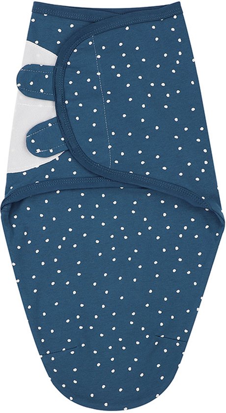 Babywikkeldeken - Unisex - 1 stuk - 100% katoen-65*51cm-Blauw