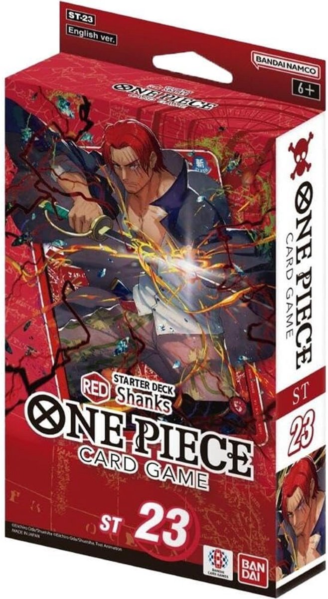 Een Stuk Kaartspel Starter Deck ST-23 Shanks - Geconstrueerd Deck 51 Kaarten inclusief Booster Pack OP-11 en Speelmat