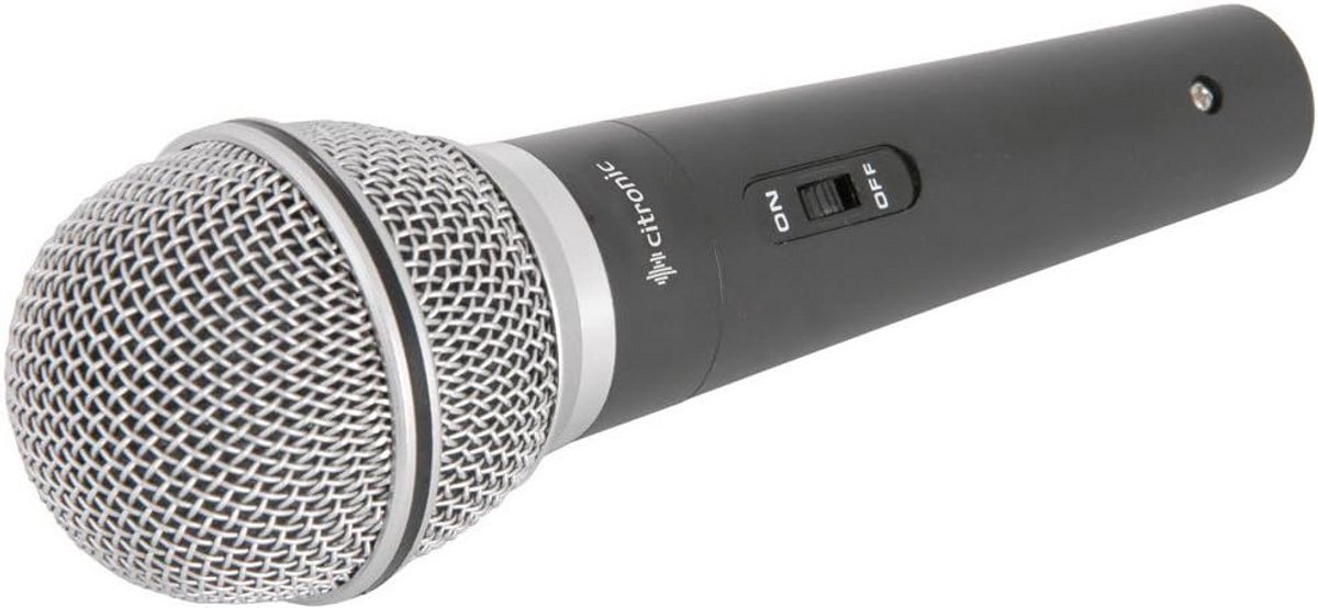 Dynamische microfoon voor zang en opnames, met flightcase