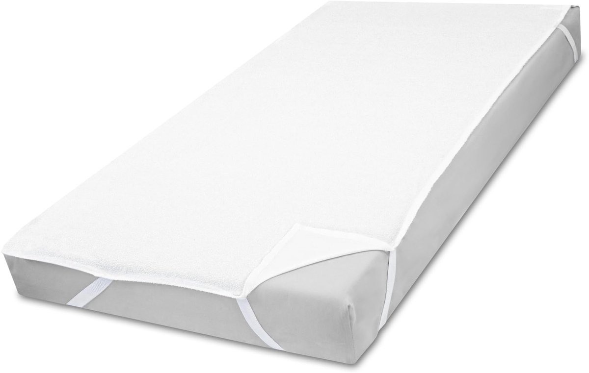 Unyqoos Waterdichte en ademende matrasbeschermer voor kinderbedden, 50 x 100 cm Wit