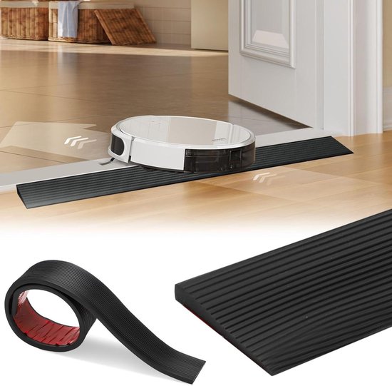 Foto: Ronte deurdrempelhelling 8 cm x 90 cm x 2 cm massief rubber zelfklevende drempelhelling rolstoelhelling zuigrobot kinderwagen drempelhellingen met verschillende hoogtes
