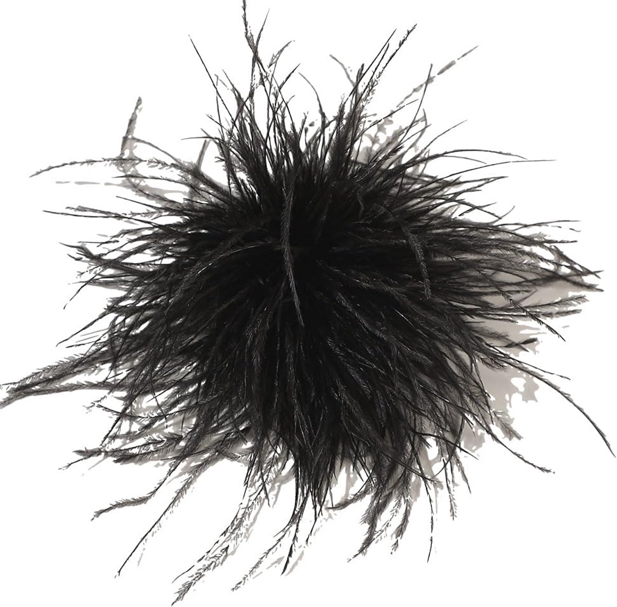 Pluizige veer broche voor bruidsmeisjes en feesten - corsage, jurk, revers en hoed - 37 kleuren