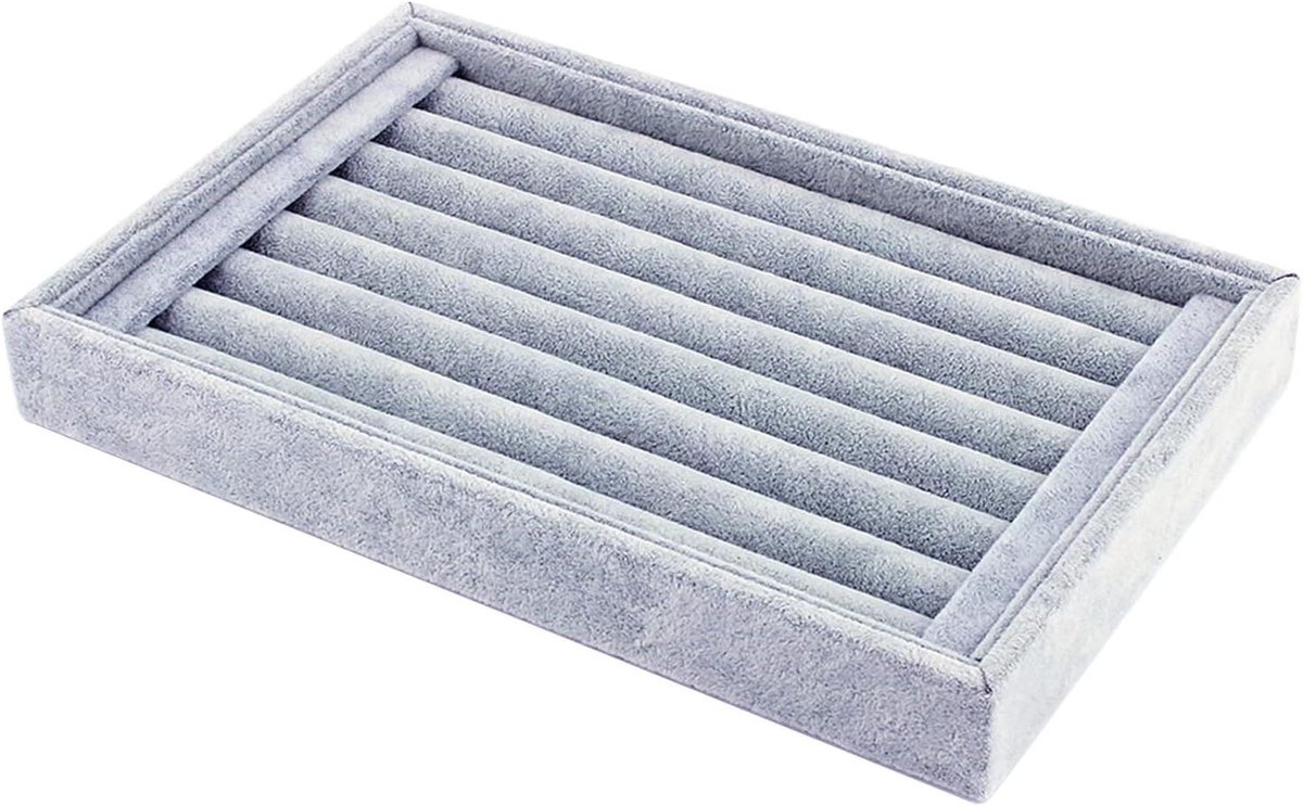 Allecta - Sieraden Organizer Tray met Deksel en Slot, 8 Slots, Grote Lade, Sieraden Opbergdoos, Display Case, Showcase voor Vrouwen Meisjes.