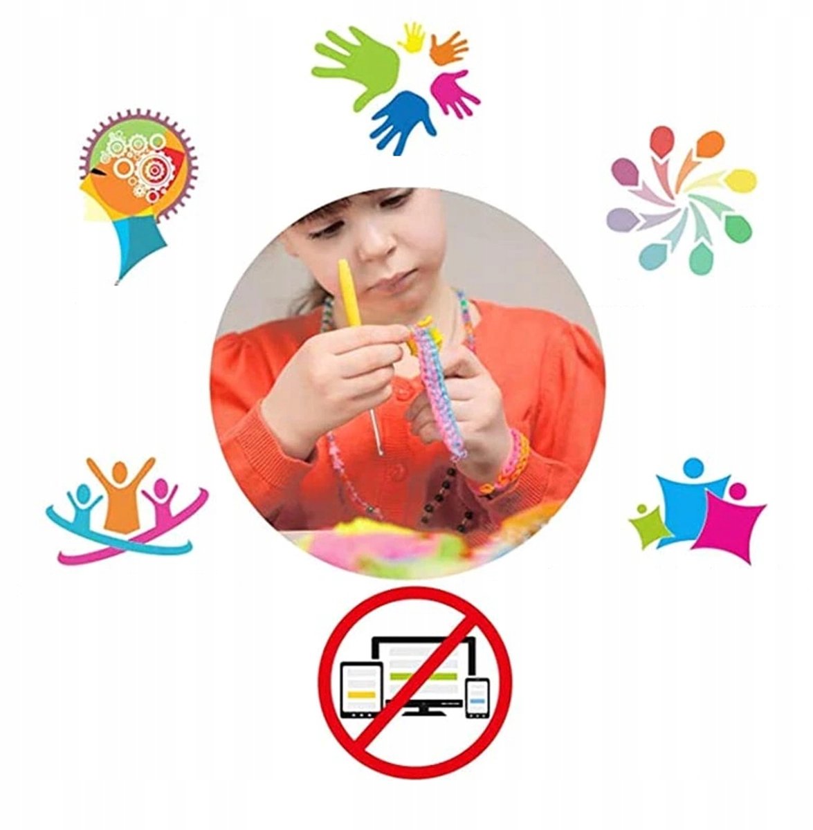 BOS - XXL Loombands & Kralen Set - 10.000 Stuks - Sieraden Maken Pakket - Met Organizer & Accessoires - DIY Armbandjes