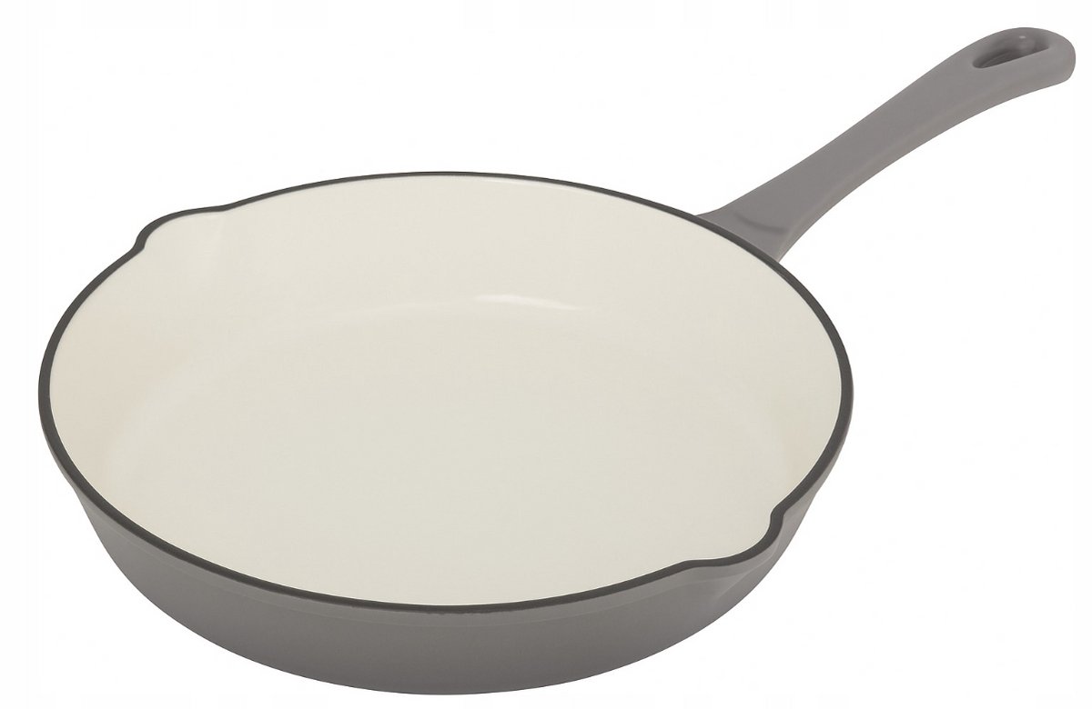 Geëmailleerde Gietijzeren Koekenpan – 20 cm – Grijs