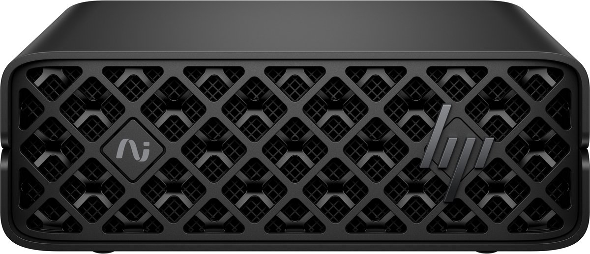 HP ZGX Nano G1n AI Station GB10 128 GB LPDDR5x-SDRAM 4 TB SSD Linux Mini PC Workstation AI Workstation, AI PC Zwart