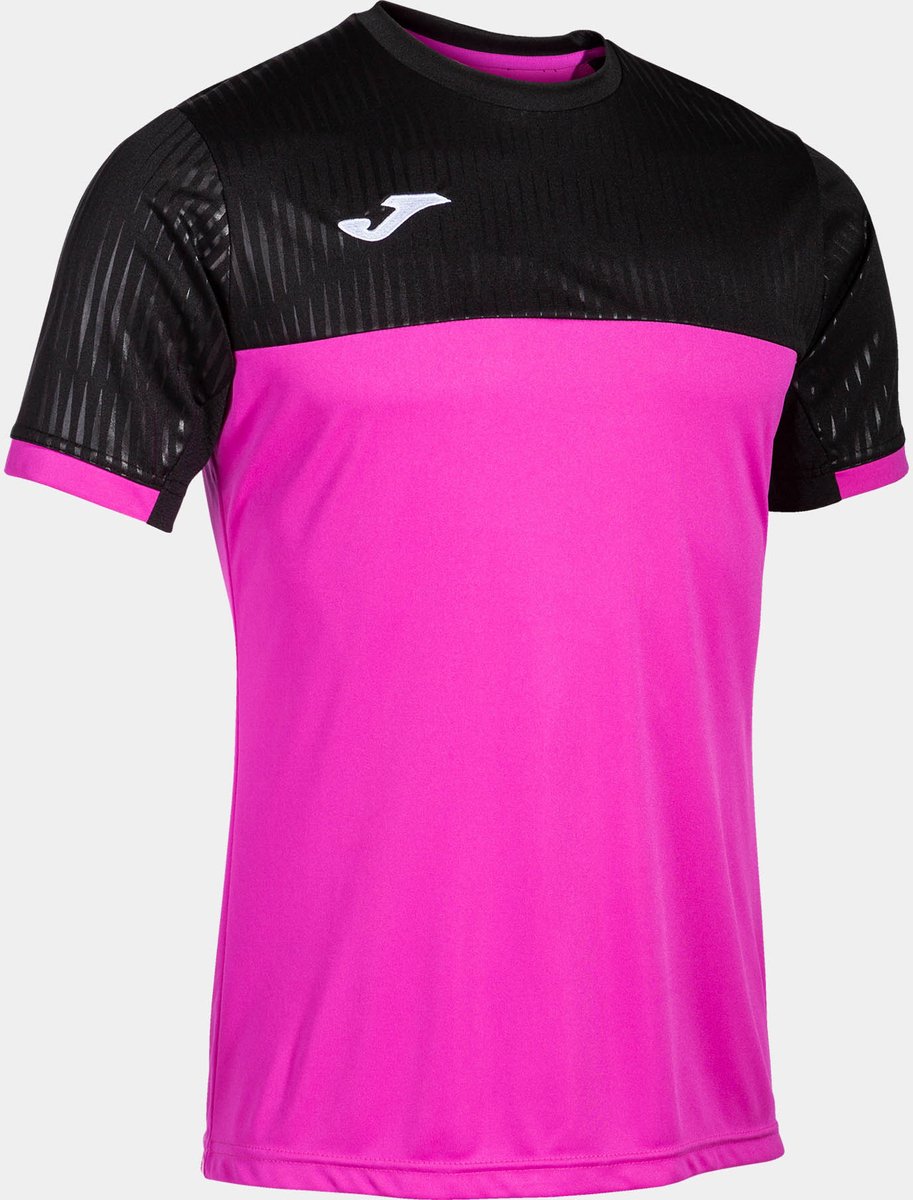 Joma Montreal Shirt Korte Mouw Heren - Fluo Roze / Zwart | Maat: XL