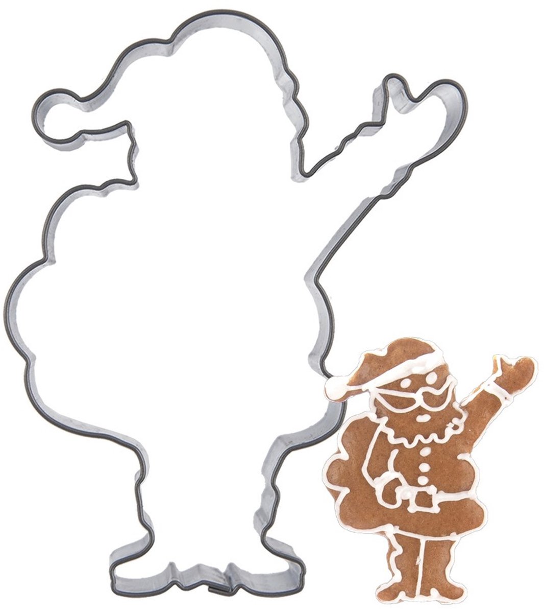 Orion - RVS Koekjesuitsteker - Kerstman - 7,3 cm