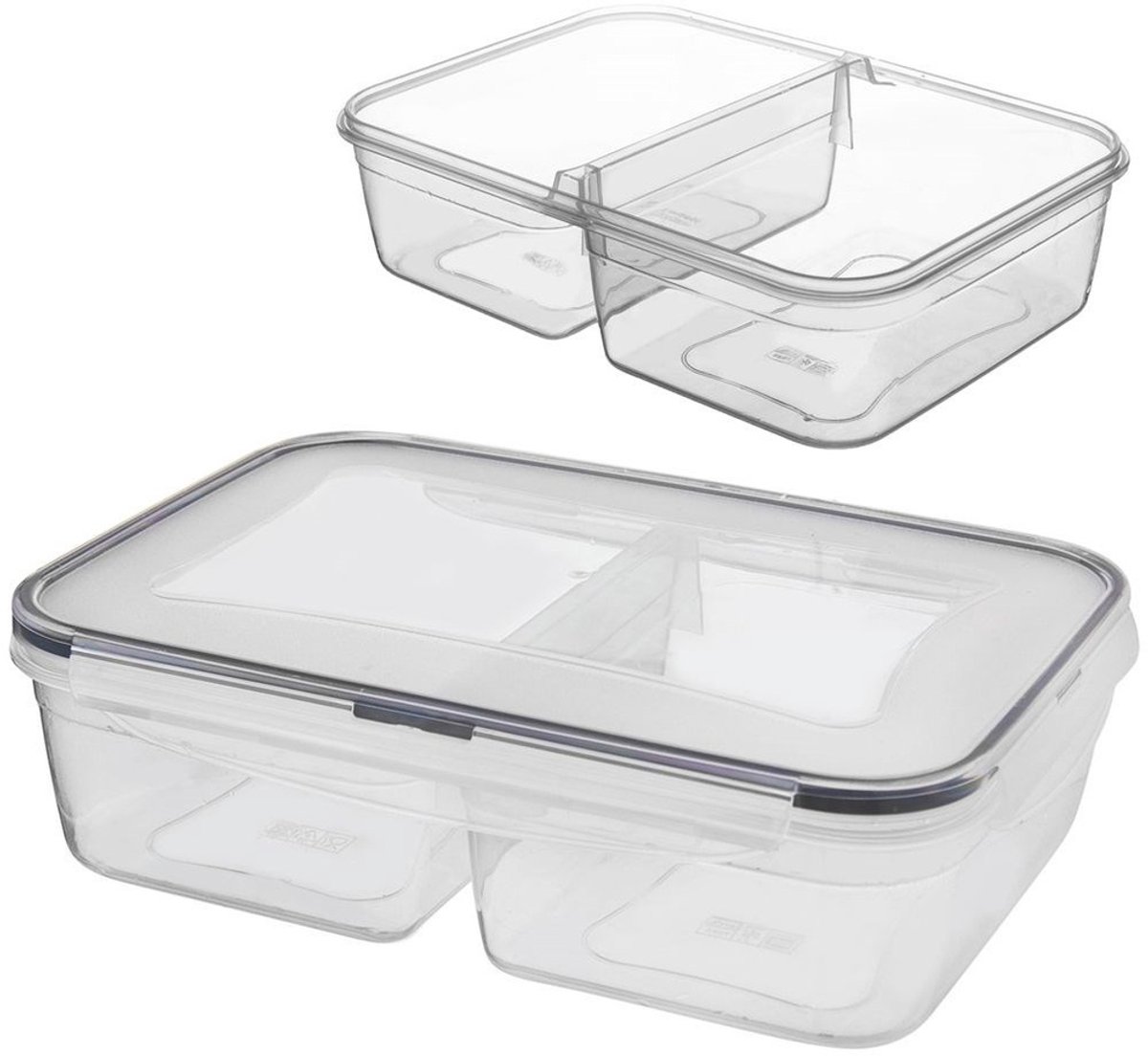 Orion - Verdeelbare Voedselcontainer - 2L - Dubbele Compartimenten - BPA-vrij