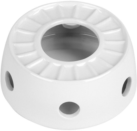 Svenska Living Rechaud - warmhoudplaat - porselein - wit - 16 x D14 cm — afbeelding 3