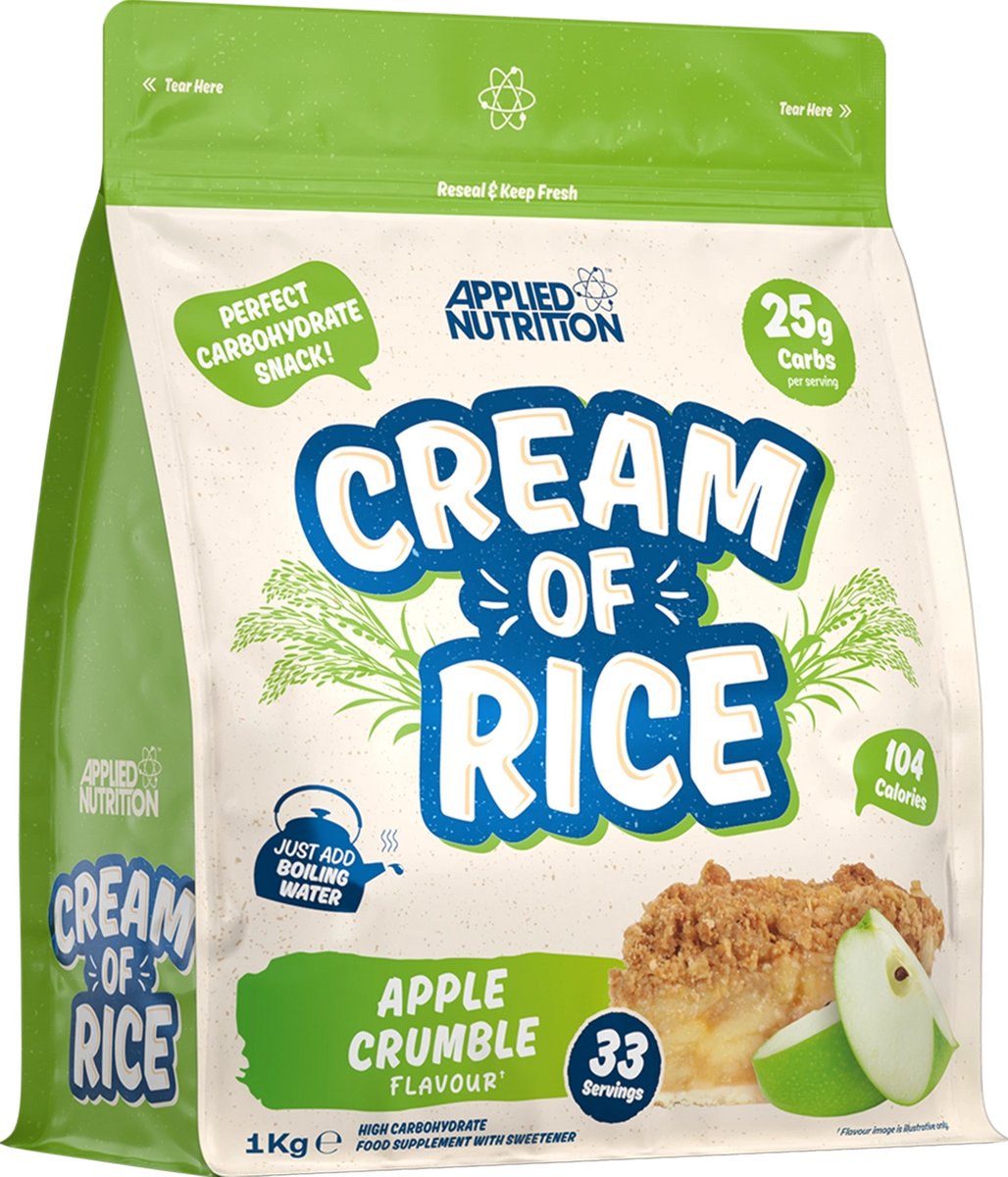 Applied Nutrition Cream of Rice (1000g) Apple Crumble - Functionele voeding - Supervoeding