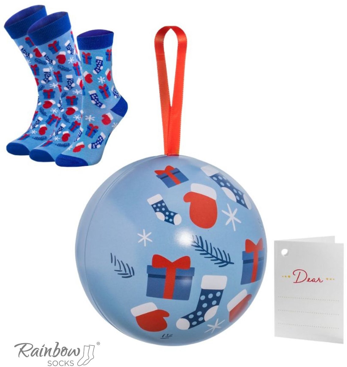 Rainbow Socks - Kerstsokken - Familiepakket - Bombka - Katoen
