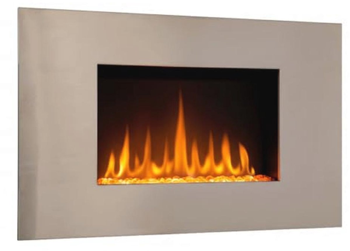 Elektrische Wandhaard met Realistische Vlam en LED-Verlichting - Verwarming tot 2000W
