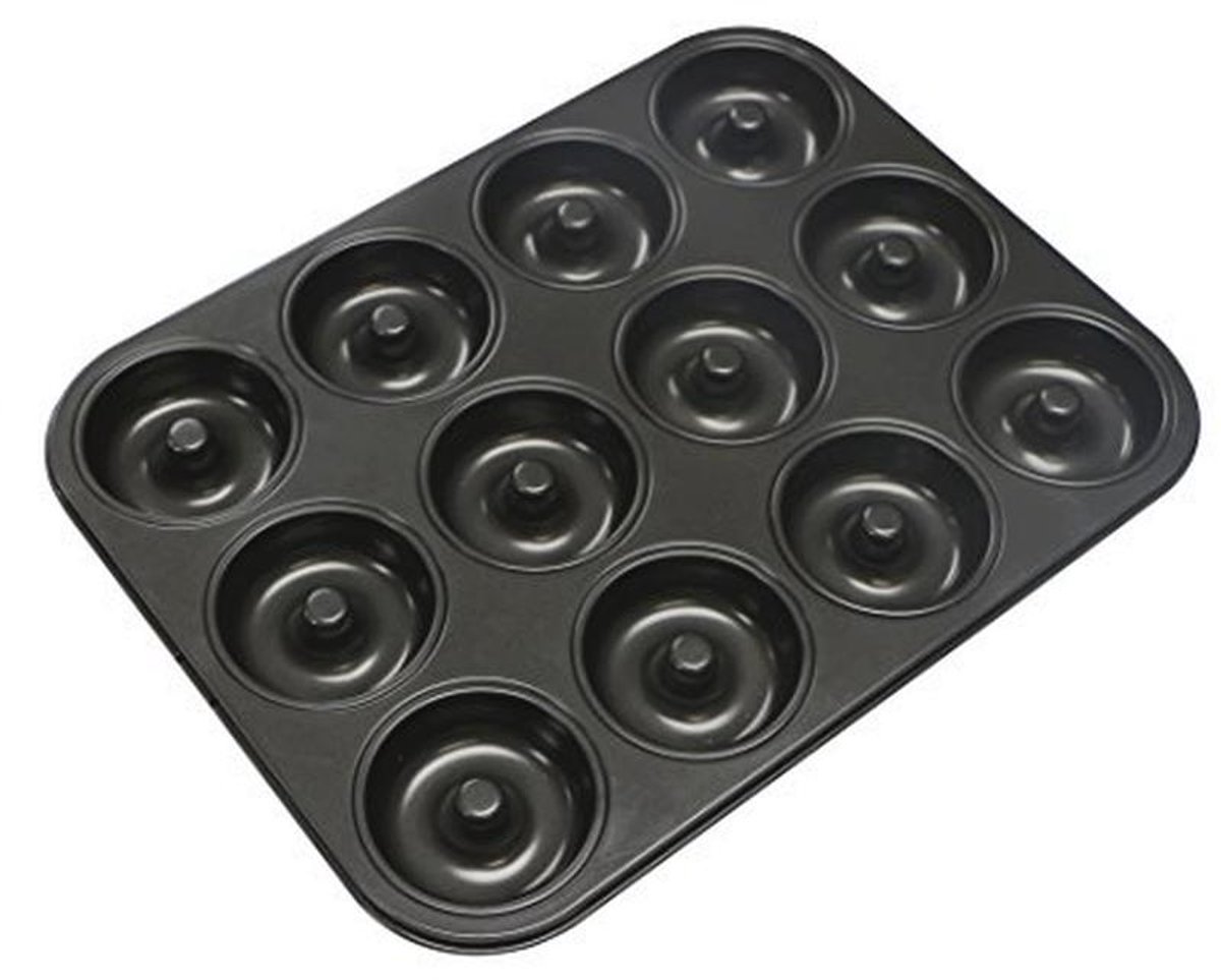Donut Bakvorm en Muffin Bakvorm Set - 12 Delige Antiaanbak Mallen Ø7 cm
