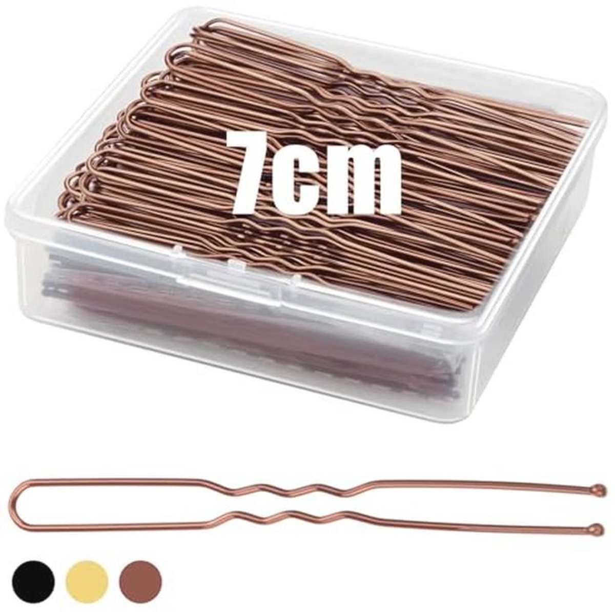 200 Stuks U-vormige Bobby Pins 7cm - Haaraccessoires voor Dikke Vrouwen en Meisjes