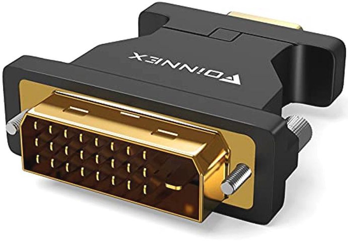DVI naar VGA-adapter Full HD 1080P voor pc, laptop en monitoren