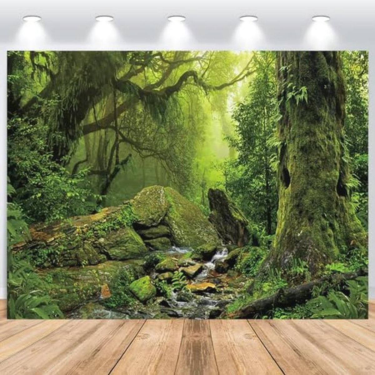 Bosachtergrond Vinyl Fotobox voor Verjaardag en Feest, 3 x 2,5 m