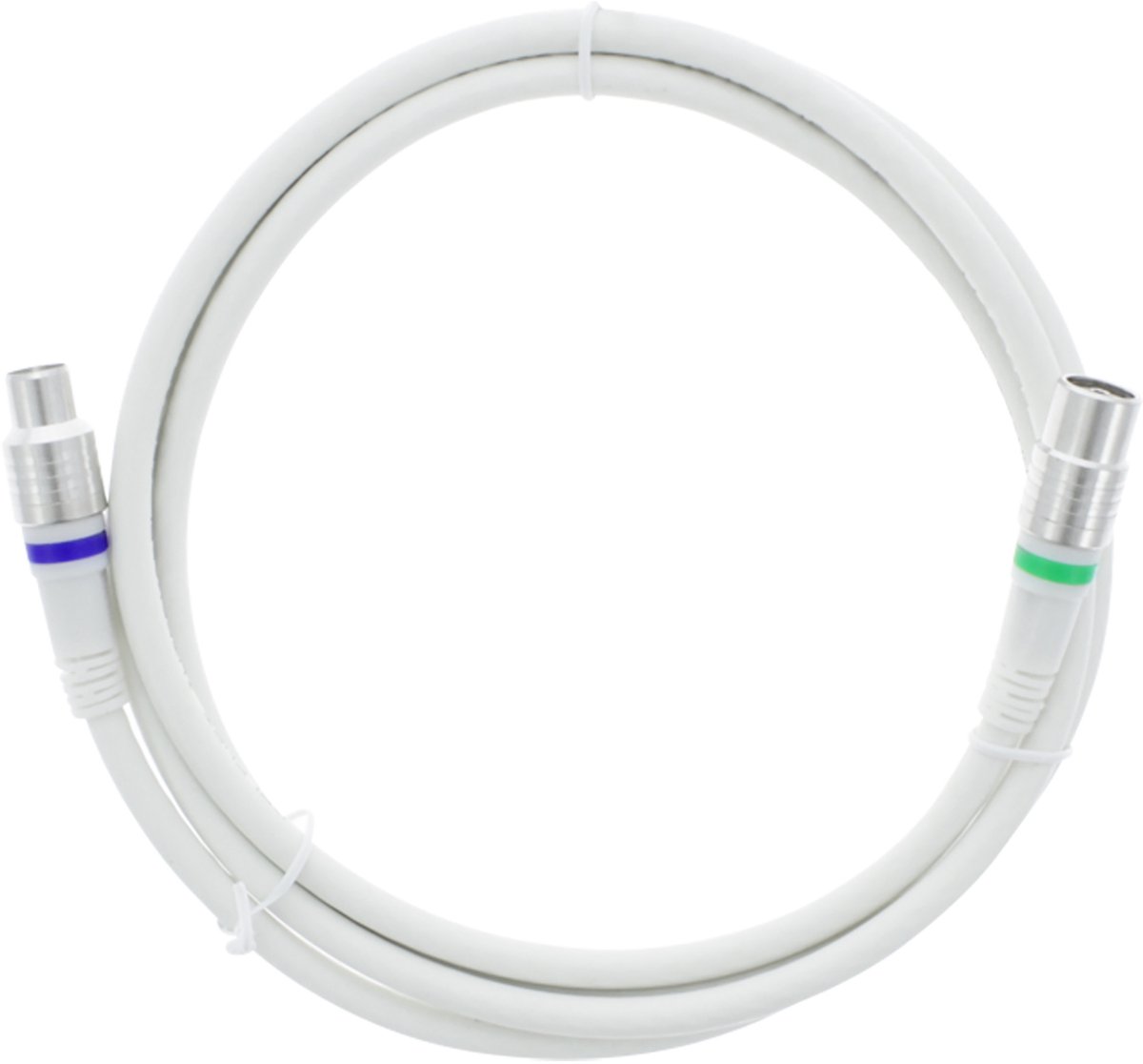 Q-Link coax kabel - belgie telenet stekker - recht - 1.5 m - wit