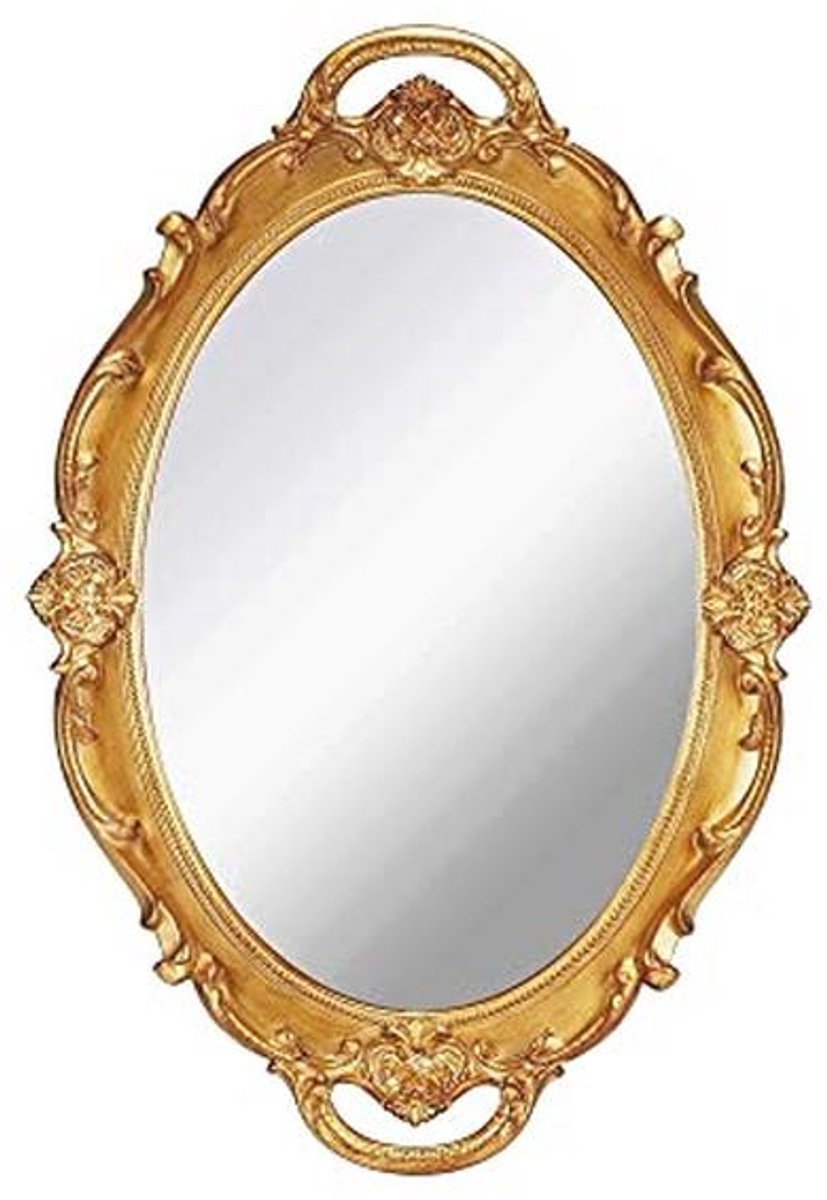 Vintage Ovale Wandspiegel Goud - 36,8 x 25,4 cm
