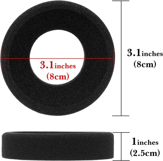Vervangende Oorkussens Voor Logitech H330/H340/H390/H609/H760 – 2 Paar, Zacht Schuim, Zwart