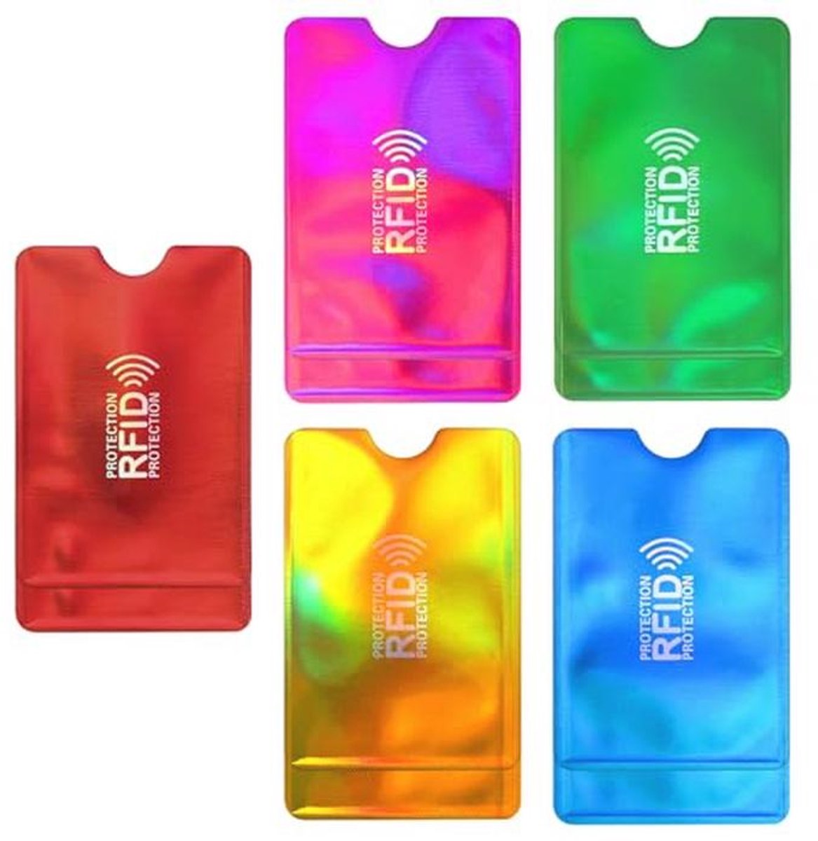RFID Blokker Kaarthoes voor Creditcards en ID-Kaarten - Bescherming tegen Identiteitsdiefstal - 10 Stuks - 9,1 x 6,3 cm