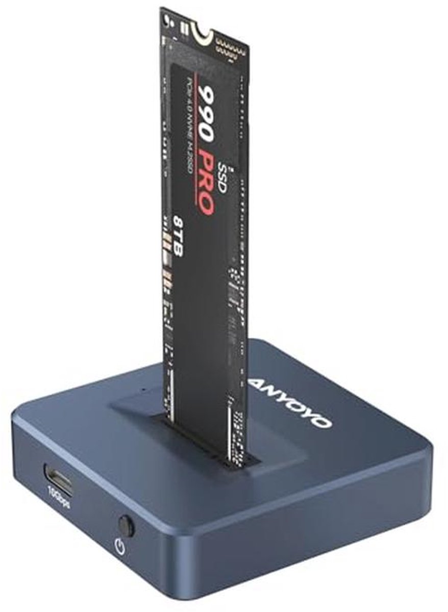 NVMe/NGFF Behuizing voor PCIe M.2 SSD - USB 3.1 HDD Behuizing met USB-C Adapter