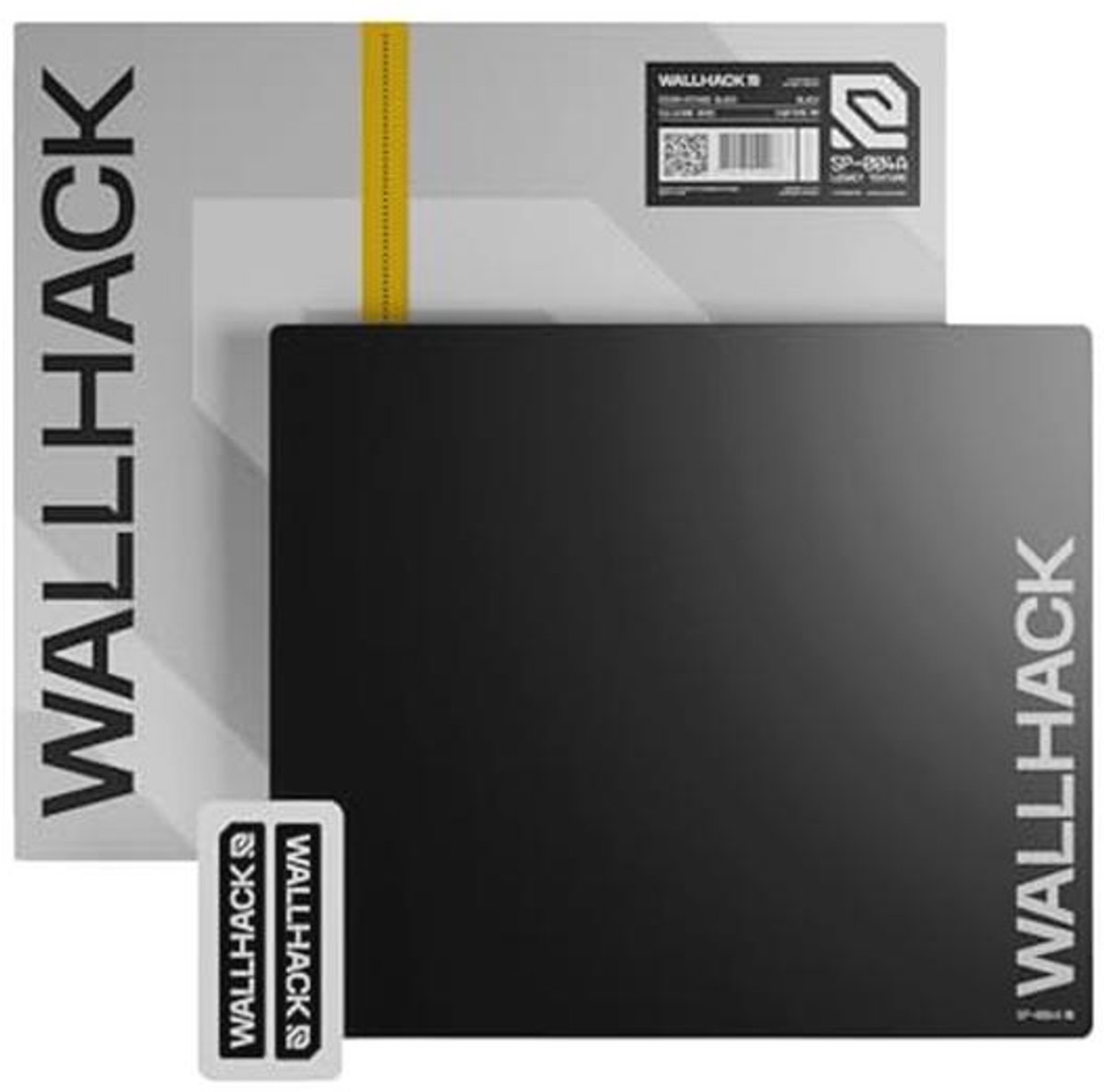 Wallhack SP-004A Glass Gaming Mouse Pad – 4th Gen Micro-etched surface, Large for Esports, Ultra-fast glide with control, Tempered Glass, Durable & Portable, 390×450mm | Black