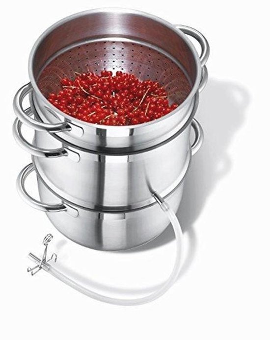 Multifunctionele sapcentrifuge met stoomsapfunctie - 26 cm - Zilver van Merkloos — afbeelding 4