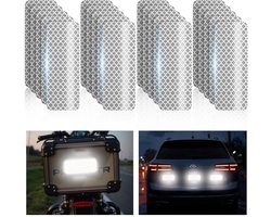 BOTC Reflecterende stickers - 8x3 cm - 20 stuks Reflecterende Veiligheidstape - voor auto, fiets, brievenbus, helm - Waterdicht