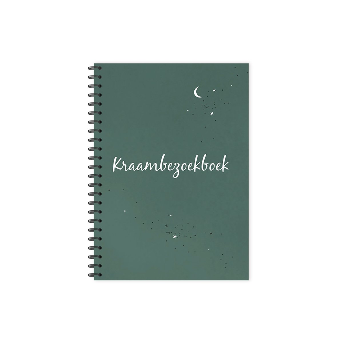 Kraambezoekboek - heelal groen - kraamvisite invulboek | wire-o | Fien & Feau