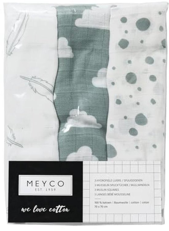 Hydrofiele Luiers 3-Pack - 70x70 cm, Super Zacht en Sneldrogend van Merkloos — afbeelding 4