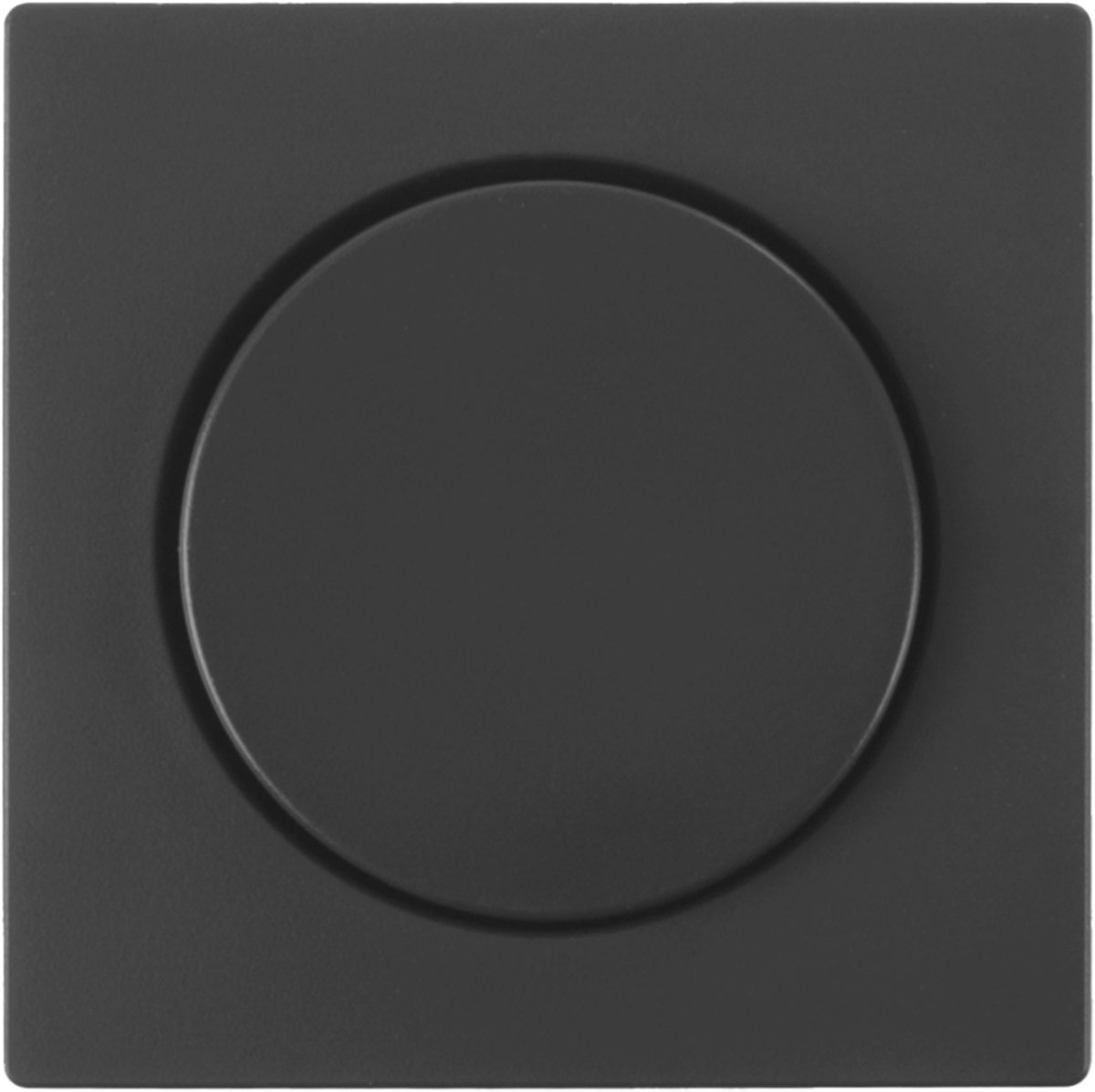 Merten System M centraalplaat - inbouw - met knop - tbv dimmer - antraciet