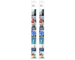 trendfinding Fotofoto's, kaartenhouder, fototas, fotowand, fotohouder, kaarthouder, 2 x 8 foto's staand formaat 10 x 15 cm