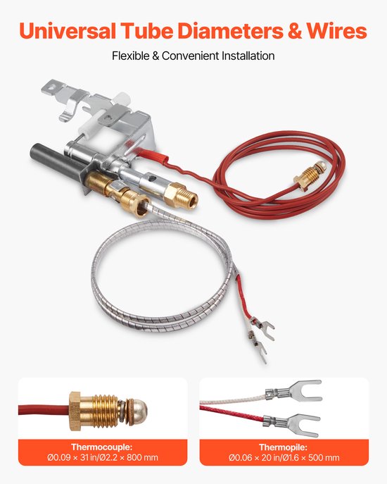 Gas Pilot Montage Kit, OE 14D0477, LPG8404, SRV14D0477, Kachel Ontsteking Vervanging voor LPG Systemen, Compatibel Met Selecteerbare Lexington Forge, Majestic, Martin en Monessen Modellen — afbeelding 5