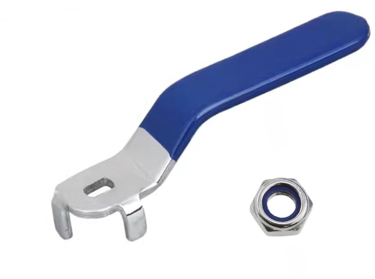 Kogelkraanhendel, metalen hendel voor afsluitklep, kwartslagklepvervanging voor tuin, keuken, badkamer (lengte: 93 mm)