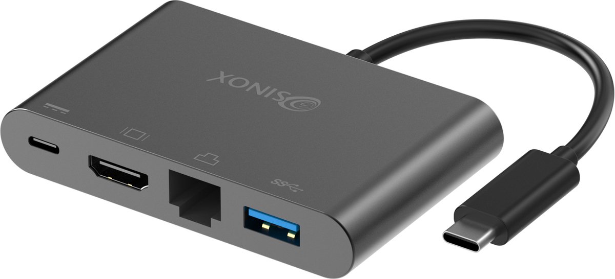Sinox SXI06070 interface hub USB 3.2 Gen 1 (3.1 Gen 1) Type-C 5000 Mbit/s Aluminium