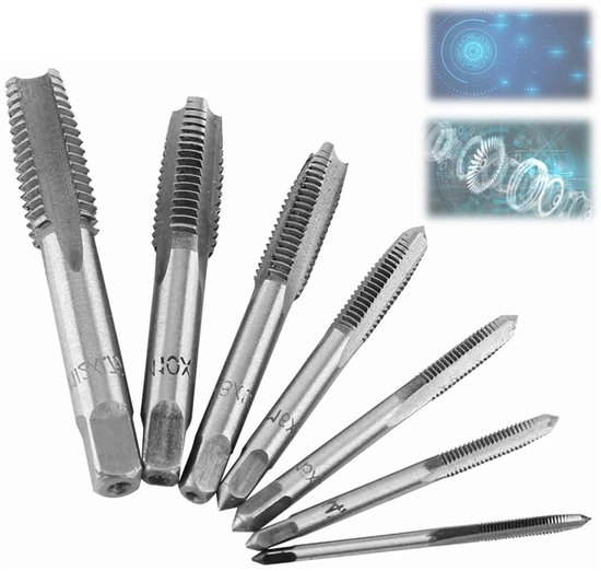 15 delige boor- en tappenset HSS M3-M12 en 7 boren 2,5-10,2 mm MW-Tech