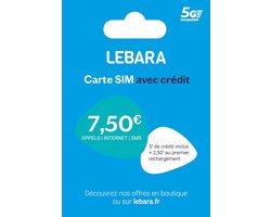SIM Kaart Frankrijk met EUR 7,50 Beltegoed - Franse Telefoonnummer