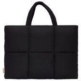 SANFAN 360° laptoptas beschermhoes tas met 3 vakken, draaggreep en bagageriem, motief: zon, maan en sterren op marineblauwe achtergrond, Geruit, 14 inch-14.4 inch