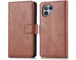 Étui iMoshion avec porte-cartes adapté au Fairphone 5 - Bookcase iMoshion Luxe - Marron