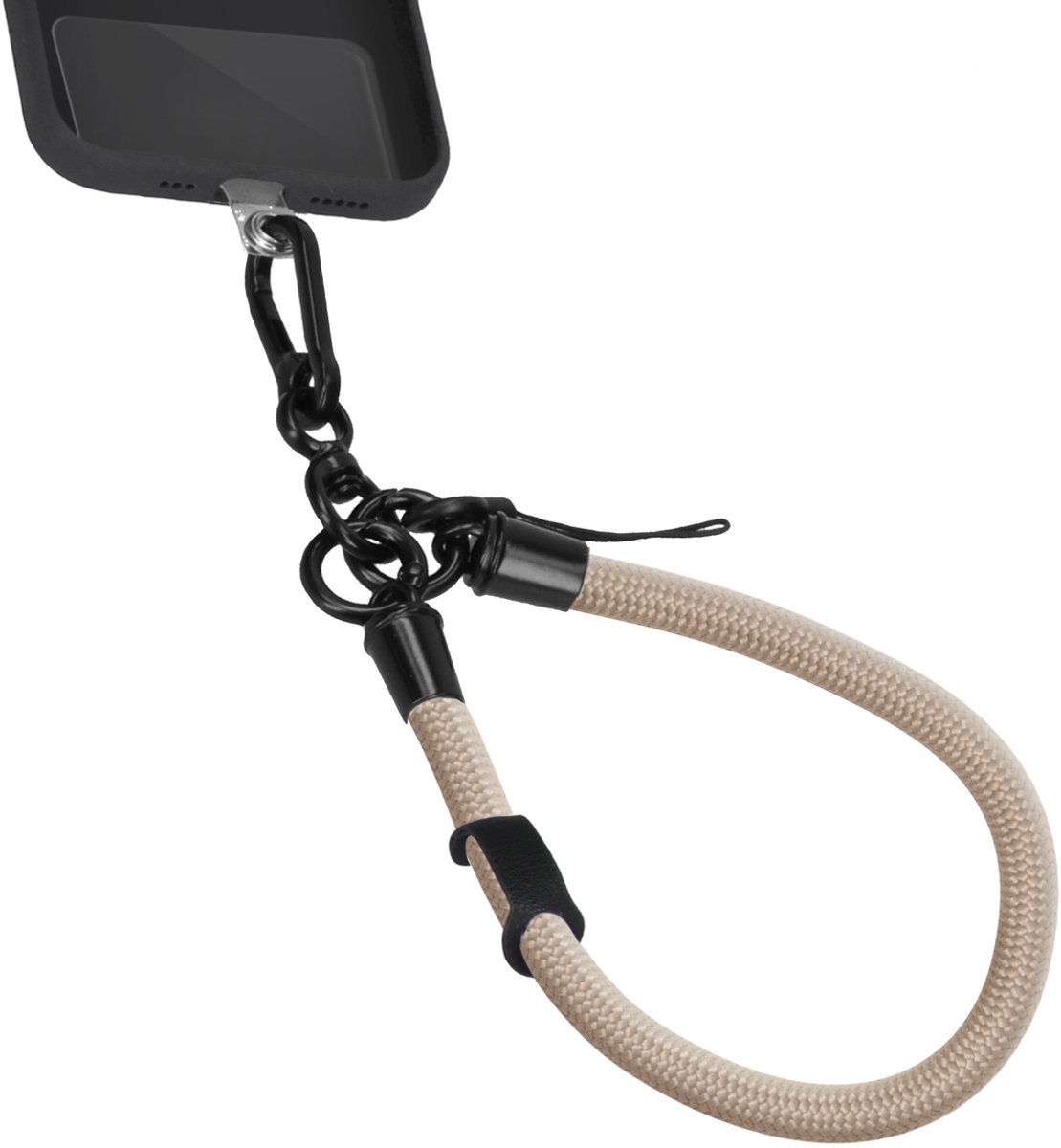 imoshion Universeel polsbandje one size - Telefoon Ketting - GSM Koord - Beige