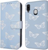 Étui iMoshion adapté à l'étui Samsung Galaxy A20e avec porte-cartes - iMoshion Design Bookcase smartphone - Blauw / Butterfly