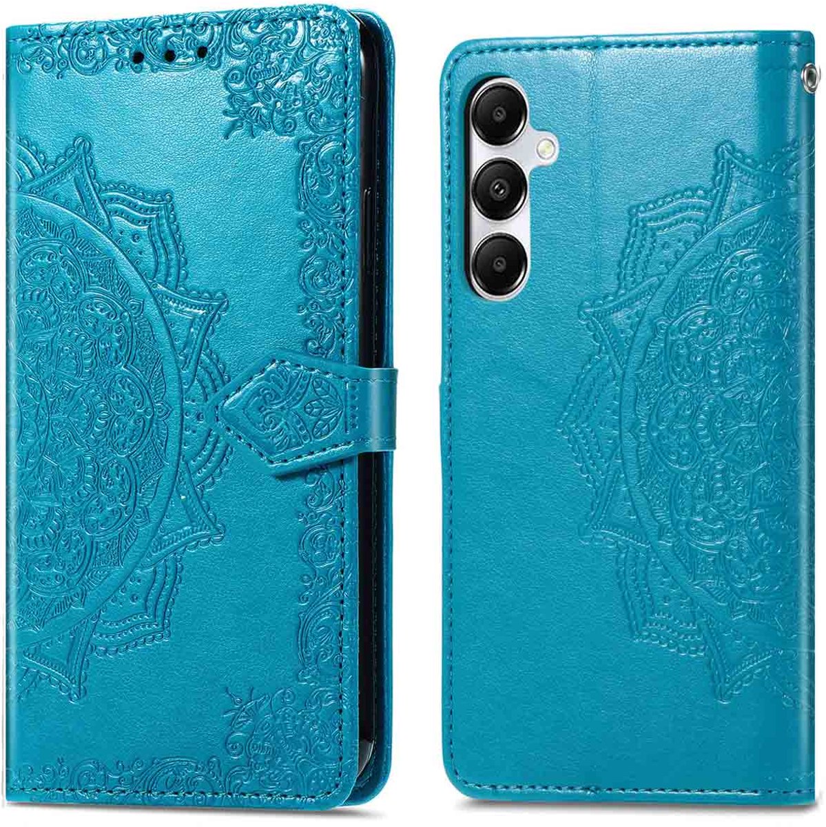 imoshion Hoesje - Geschikt voor Samsung Galaxy A35 - Mandala Bookcase - Turquoise
