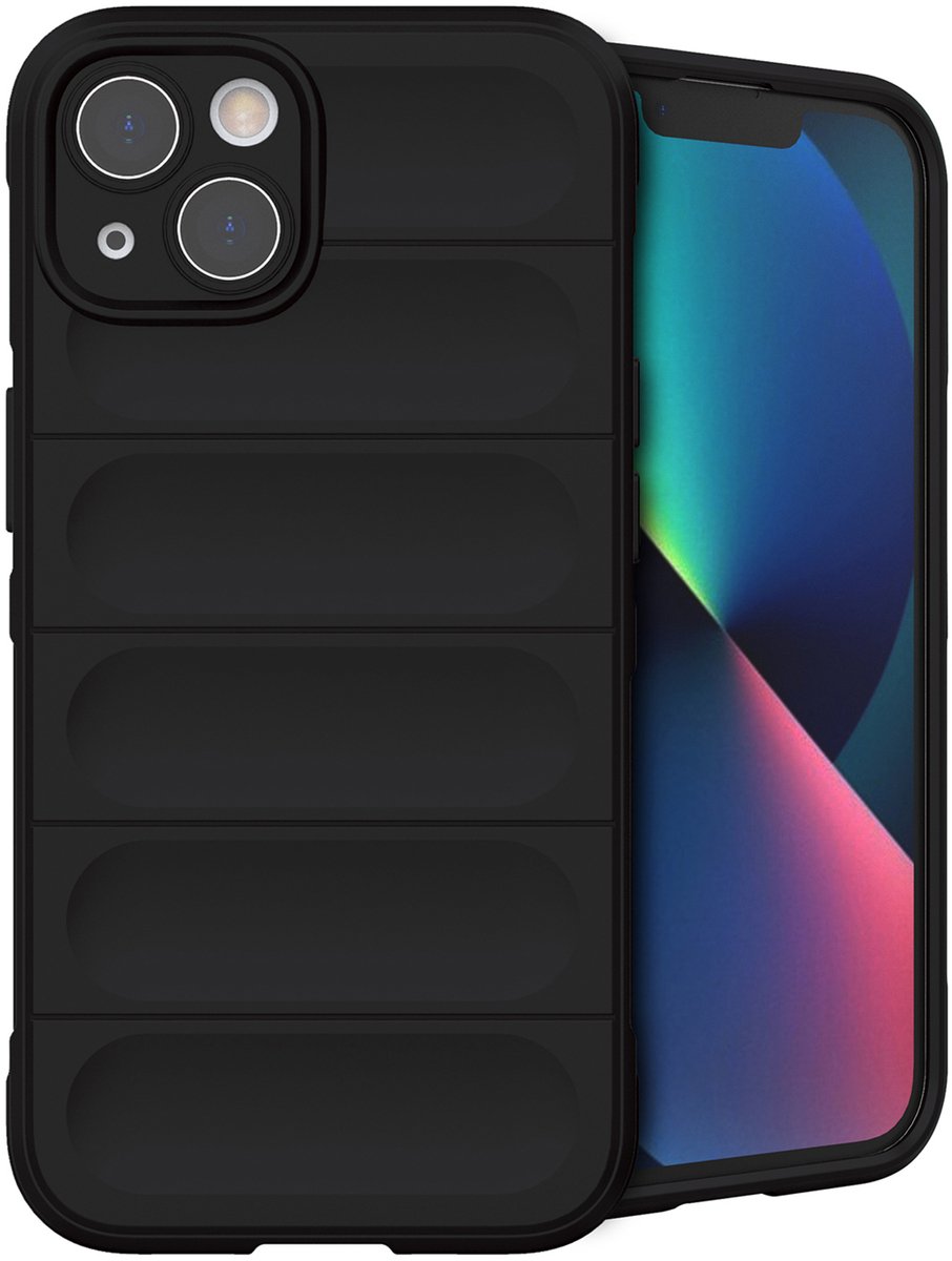imoshion Hoesje - Geschikt voor Apple iPhone 13 - EasyGrip Backcover - Zwart