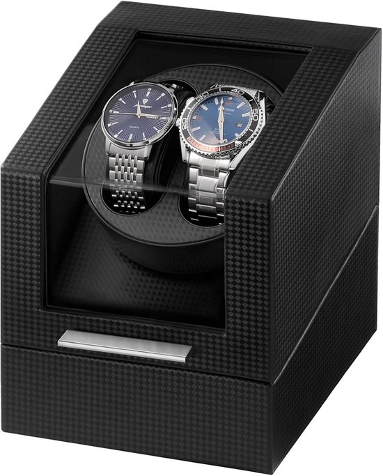 Horloge Winder, Automatische Horloge Winder Box, Enkele Horloge Winders voor 1 Horloges met Stille Motor, Automatische Horloge Display Opslag Roterende Horloge Box voor Mechanische Horloges, Batterij