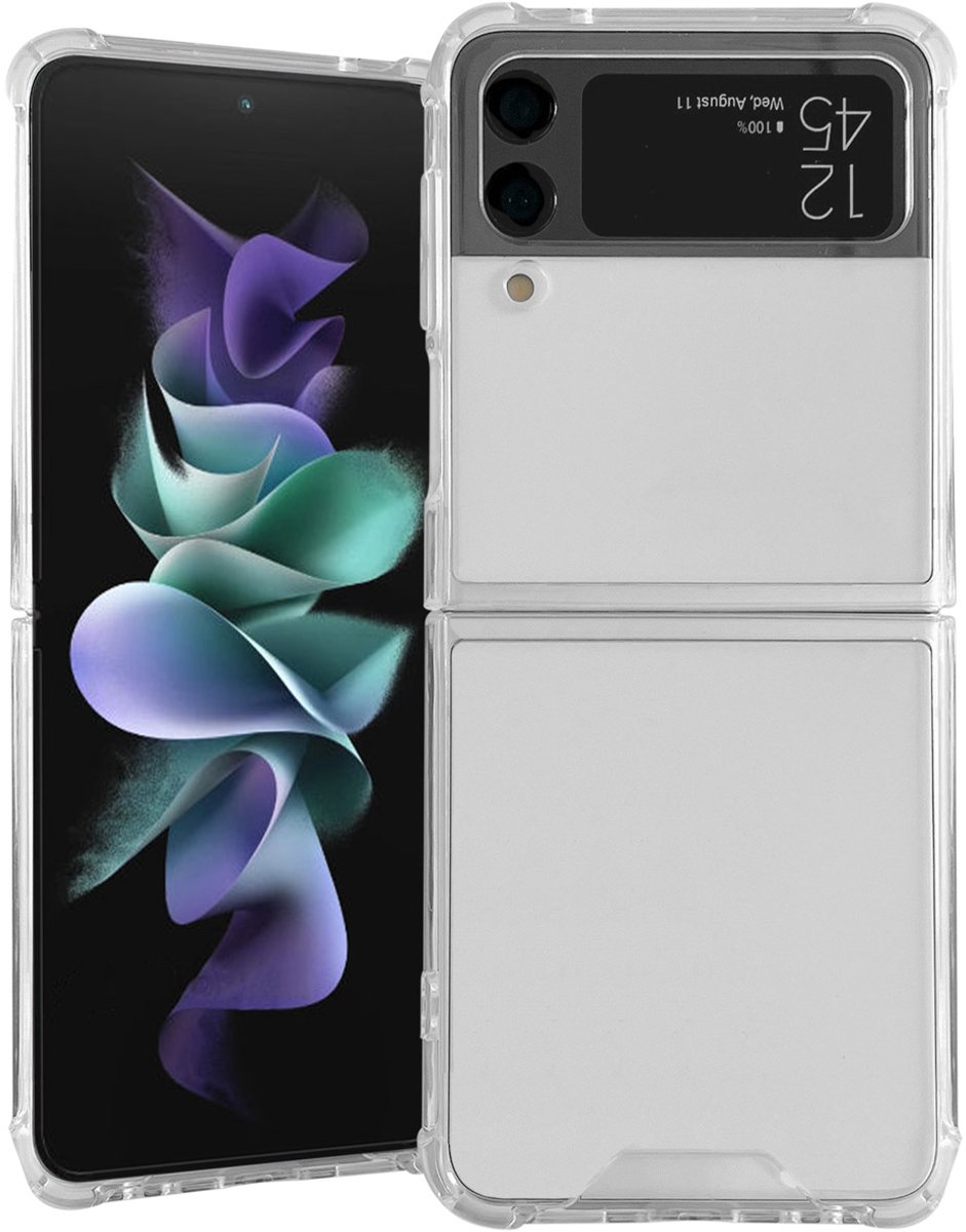 Accezz Hoesje Geschikt voor Samsung Galaxy Z Flip 4 Hoesje Siliconen - Accezz Clear Backcover - Transparant