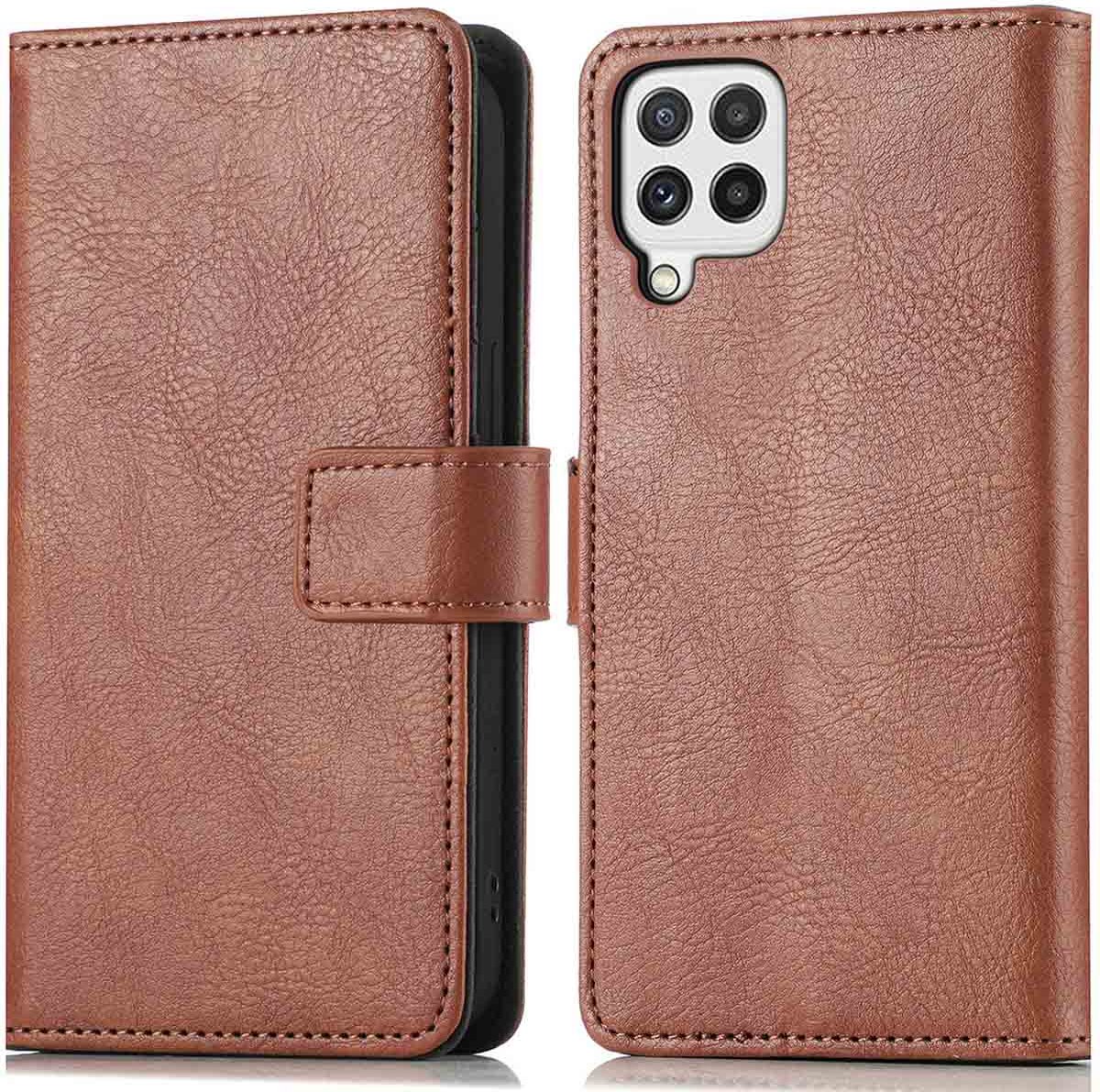 imoshion Hoesje - Geschikt voor Samsung Galaxy A22 (4G) - Luxe Bookcase - Bruin