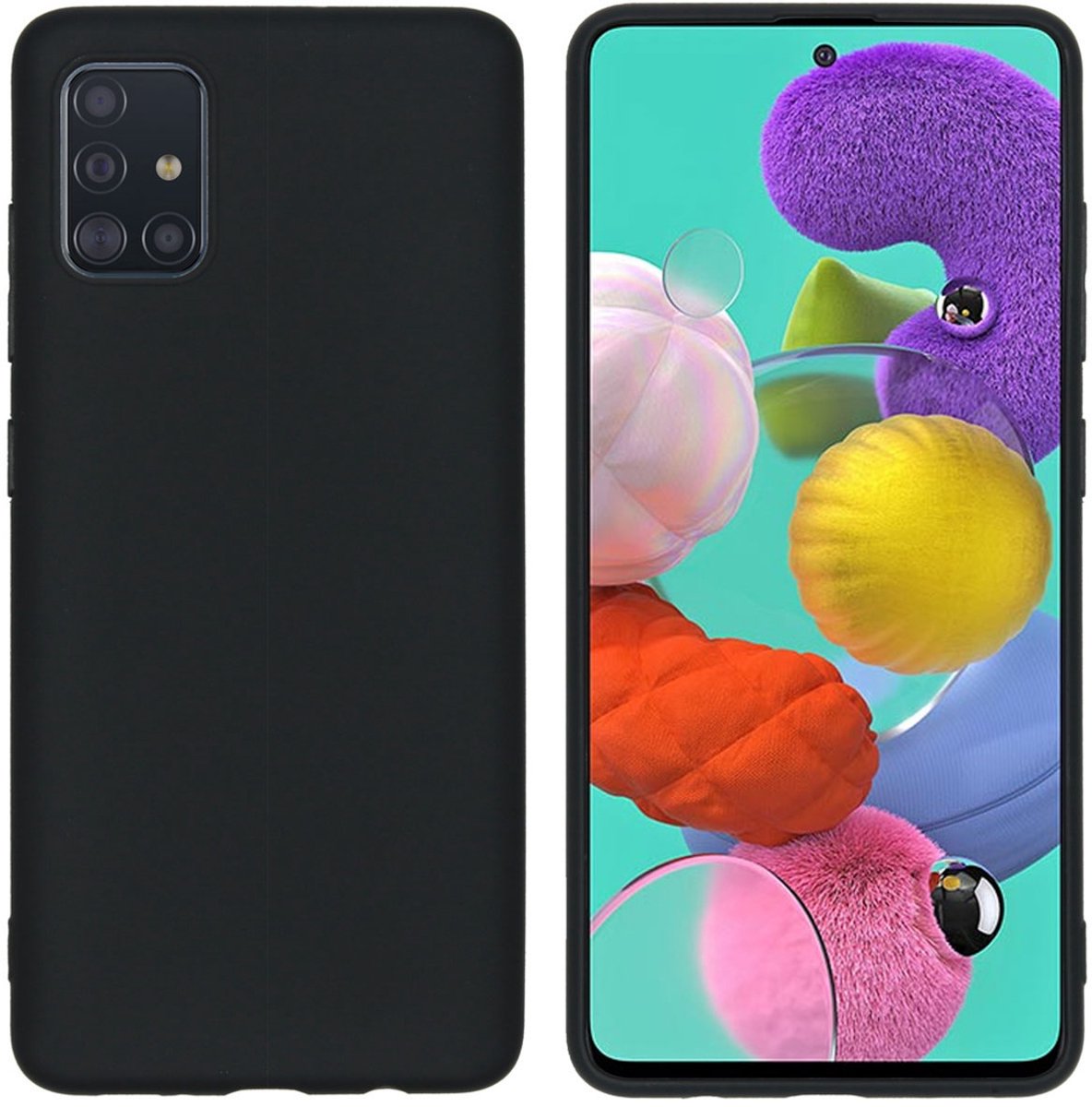 imoshion Hoesje - Geschikt voor Samsung Galaxy A51 - Color Backcover - Zwart