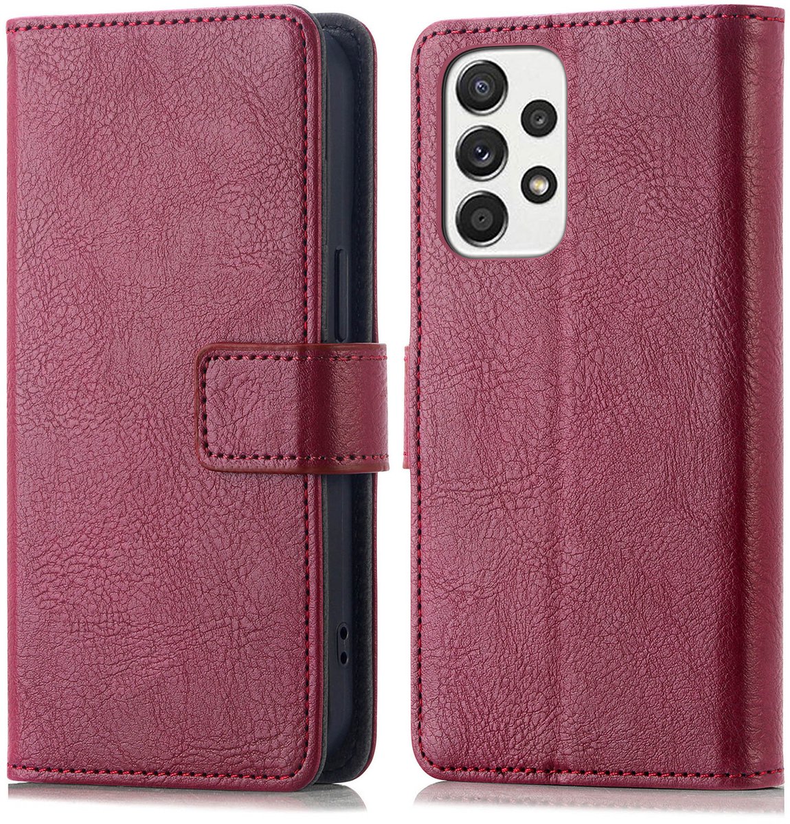 imoshion Hoesje - Geschikt voor Samsung Galaxy A23 (5G) - Luxe Bookcase - Bordeaux